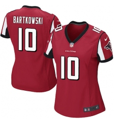 Women's Nike Atlanta Falcons #10 Steve Bartkowski Game Red Team Color NFL Jersey