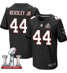 Men's Nike Atlanta Falcons #44 Vic Beasley Elite Black Alternate Super Bowl LI 51 NFL Jersey