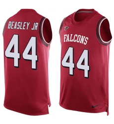 Men's Nike Atlanta Falcons #44 Vic Beasley Limited Red Player Name & Number Tank Top NFL Jersey