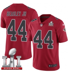 Men's Nike Atlanta Falcons #44 Vic Beasley Limited Red Rush Super Bowl LI 51 NFL Jersey
