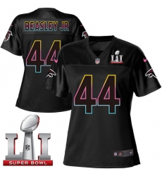Women's Nike Atlanta Falcons #44 Vic Beasley Game Black Fashion Super Bowl LI 51 NFL Jersey