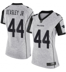 Women's Nike Atlanta Falcons #44 Vic Beasley Limited Gray Gridiron II NFL Jersey
