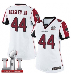 Women's Nike Atlanta Falcons #44 Vic Beasley White Super Bowl LI 51 Vapor Untouchable Limited Player NFL Jersey