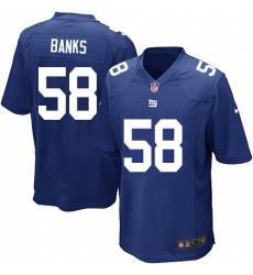 Men's Nike New York Giants #58 Carl Banks Game Royal Blue Team Color NFL Jersey