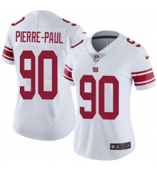 Women's Nike New York Giants #90 Jason Pierre-Paul Elite White NFL Jersey