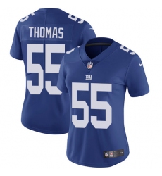 Women's Nike New York Giants #55 J.T. Thomas Elite Royal Blue Team Color NFL Jersey