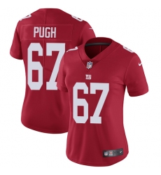 Women's Nike New York Giants #67 Justin Pugh Elite Red Alternate NFL Jersey