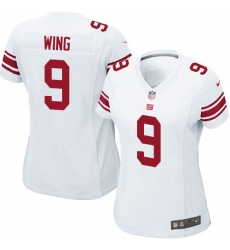 Women's Nike New York Giants #9 Brad Wing Game White NFL Jersey