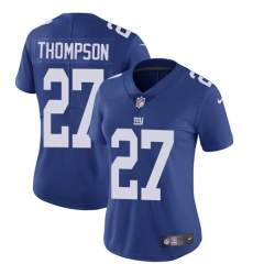 Women's Nike New York Giants #27 Darian Thompson Elite Royal Blue Team Color NFL Jersey