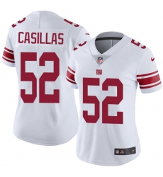 Women's Nike New York Giants #52 Jonathan Casillas White Vapor Untouchable Limited Player NFL Jersey