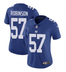 Women's Nike New York Giants #57 Keenan Robinson Elite Royal Blue Team Color NFL Jersey