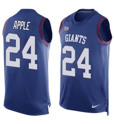 Men's Nike New York Giants #24 Eli Apple Limited Royal Blue Player Name & Number Tank Top NFL Jersey
