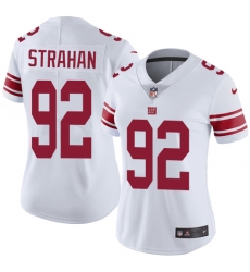 Women's Nike New York Giants #92 Michael Strahan Elite White NFL Jersey