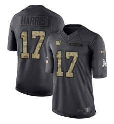 Youth Nike New York Giants #17 Dwayne Harris Limited Black 2016 Salute to Service NFL Jersey