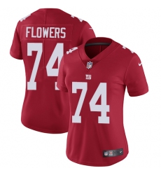 Women's Nike New York Giants #74 Ereck Flowers Elite Red Alternate NFL Jersey