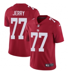 Men's Nike New York Giants #77 John Jerry Red Alternate Vapor Untouchable Limited Player NFL Jersey