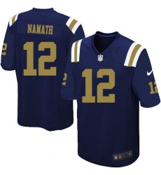 Youth Nike New York Jets #12 Joe Namath Elite Navy Blue Alternate NFL Jersey