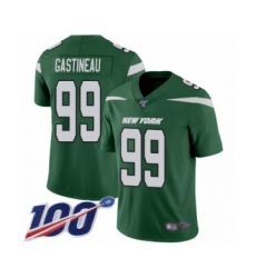 Men's New York Jets #99 Mark Gastineau Green Team Color Vapor Untouchable Limited Player 100th Season Football Jersey