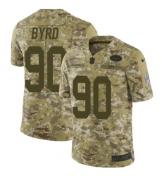 Men's Nike New York Jets #90 Dennis Byrd Limited Camo 2018 Salute to Service NFL Jersey