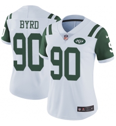Women's Nike New York Jets #90 Dennis Byrd Elite White NFL Jersey