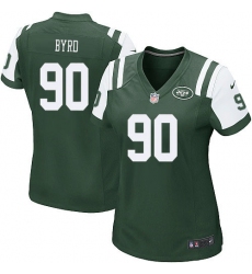 Women's Nike New York Jets #90 Dennis Byrd Game Green Team Color NFL Jersey