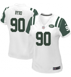 Women's Nike New York Jets #90 Dennis Byrd Game White NFL Jersey