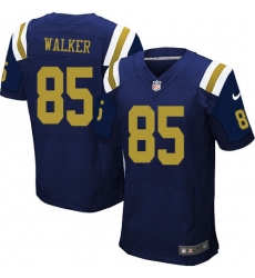 Men's Nike New York Jets #85 Wesley Walker Elite Navy Blue Alternate NFL Jersey
