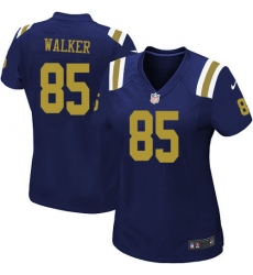 Women's Nike New York Jets #85 Wesley Walker Elite Navy Blue Alternate NFL Jersey