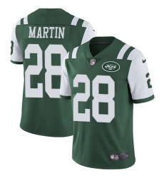 Youth Nike New York Jets #28 Curtis Martin Elite Green Team Color NFL Jersey
