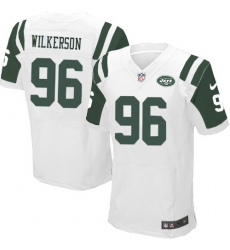 Men's Nike New York Jets #96 Muhammad Wilkerson Elite White NFL Jersey