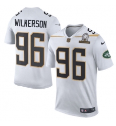Men's Nike New York Jets #96 Muhammad Wilkerson Elite White Team Rice 2016 Pro Bowl NFL Jersey
