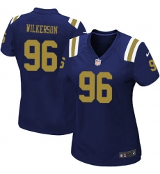 Women's Nike New York Jets #96 Muhammad Wilkerson Game Navy Blue Alternate NFL Jersey