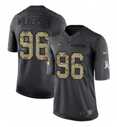 Youth Nike New York Jets #96 Muhammad Wilkerson Limited Black 2016 Salute to Service NFL Jersey