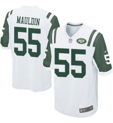 Men's Nike New York Jets #55 Lorenzo Mauldin Game White NFL Jersey