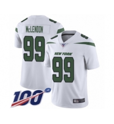 Men's New York Jets #99 Steve McLendon White Vapor Untouchable Limited Player 100th Season Football Jersey