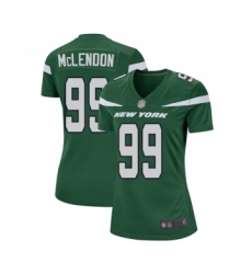 Women's New York Jets #99 Steve McLendon Game Green Team Color Football Jersey