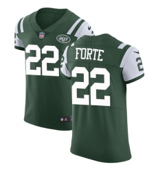 Men's Nike New York Jets #22 Matt Forte Elite Green Team Color NFL Jersey