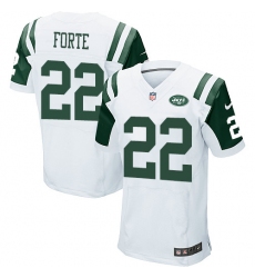Men's Nike New York Jets #22 Matt Forte Elite White NFL Jersey
