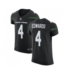 Men's New York Jets #4 Lac Edwards Black Alternate Vapor Untouchable Elite Player Football Jersey