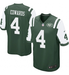 Men's Nike New York Jets #4 Lac Edwards Game Green Team Color NFL Jersey