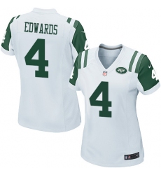 Women's Nike New York Jets #4 Lac Edwards Game White NFL Jersey
