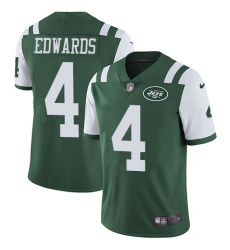 Youth Nike New York Jets #4 Lac Edwards Elite Green Team Color NFL Jersey