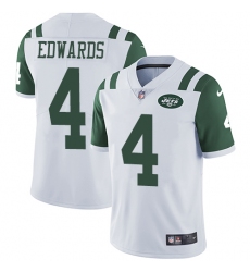Youth Nike New York Jets #4 Lac Edwards Elite White NFL Jersey