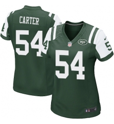 Women's Nike New York Jets #54 Bruce Carter Game Green Team Color NFL Jersey