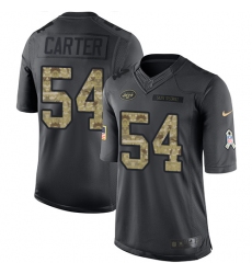 Youth Nike New York Jets #54 Bruce Carter Limited Black 2016 Salute to Service NFL Jersey
