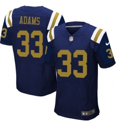 Men's Nike New York Jets #33 Jamal Adams Elite Navy Blue Alternate NFL Jersey