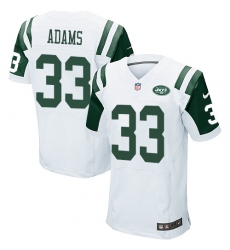Men's Nike New York Jets #33 Jamal Adams Elite White NFL Jersey
