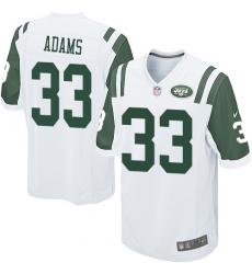 Men's Nike New York Jets #33 Jamal Adams Game White NFL Jersey
