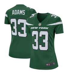 Women's New York Jets #33Jamal Adams Nike Green Player Game Jersey