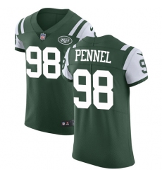 Men's Nike New York Jets #98 Mike Pennel Elite Green Team Color NFL Jersey